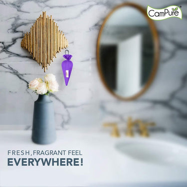 Mangalam CamPure-Camphor Cone (Lavender) - Room, Car and Air Freshener & Mosquito Repellent